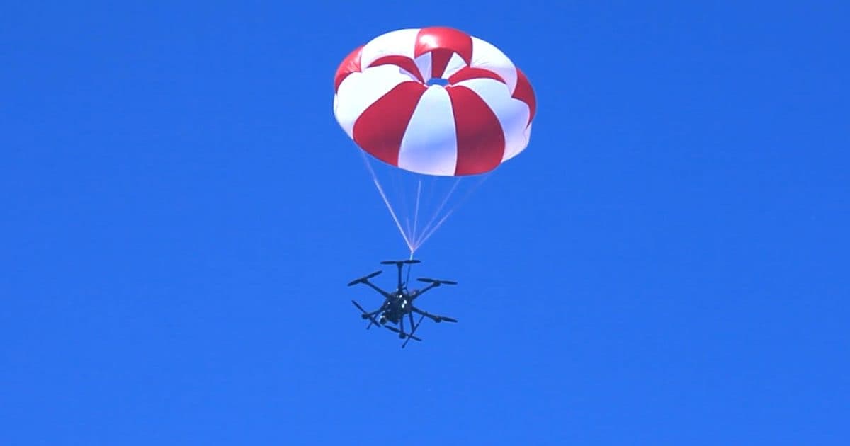 ParaZero drone parachute deploys automatically when your UAV starts falling